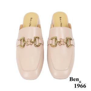 Ben&1966高級羊皮可愛小熊釦飾穆勒拖-粉紅(236262)