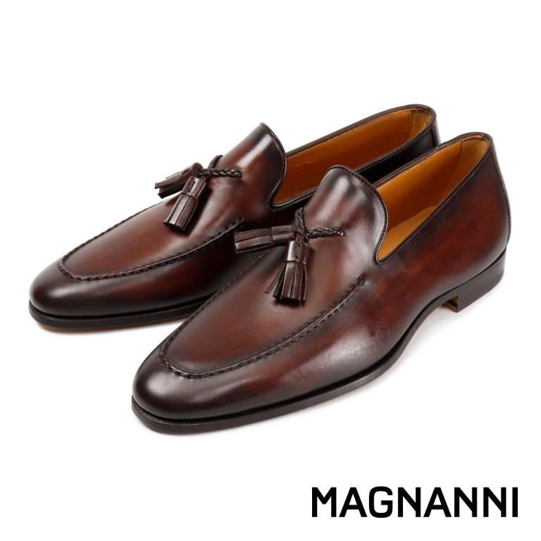 MAGNANNI 流蘇造型配飾典雅樂福鞋 深棕色(21883C-BR)