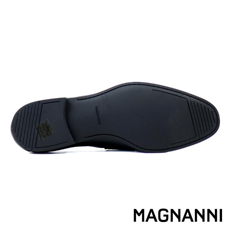 MAGNANNI 經典荔枝紋商務便士樂福鞋 黑色(21482B-BL)