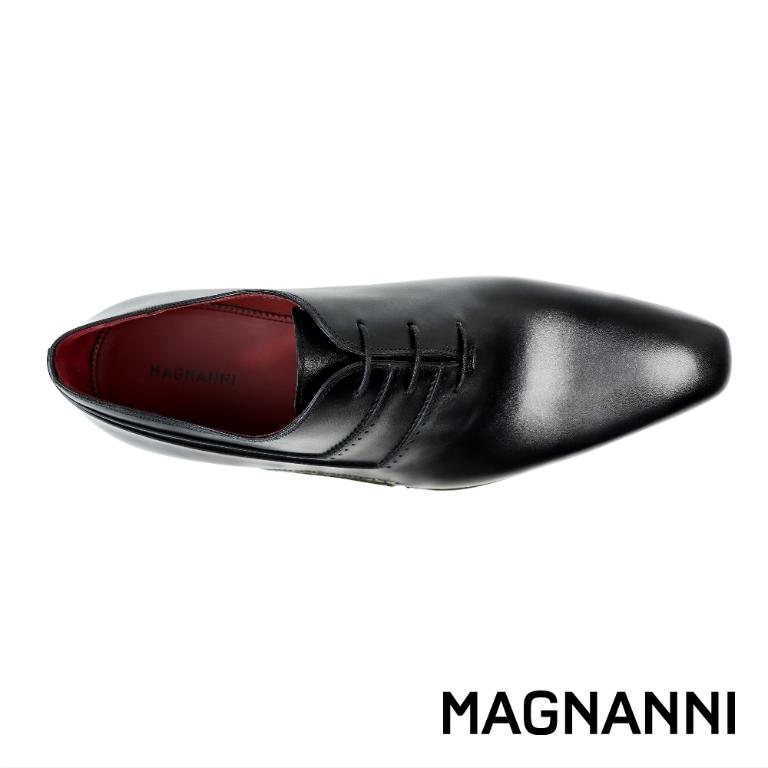 MAGNANNI 時尚壓線商務牛津鞋 黑色(24814-BL)