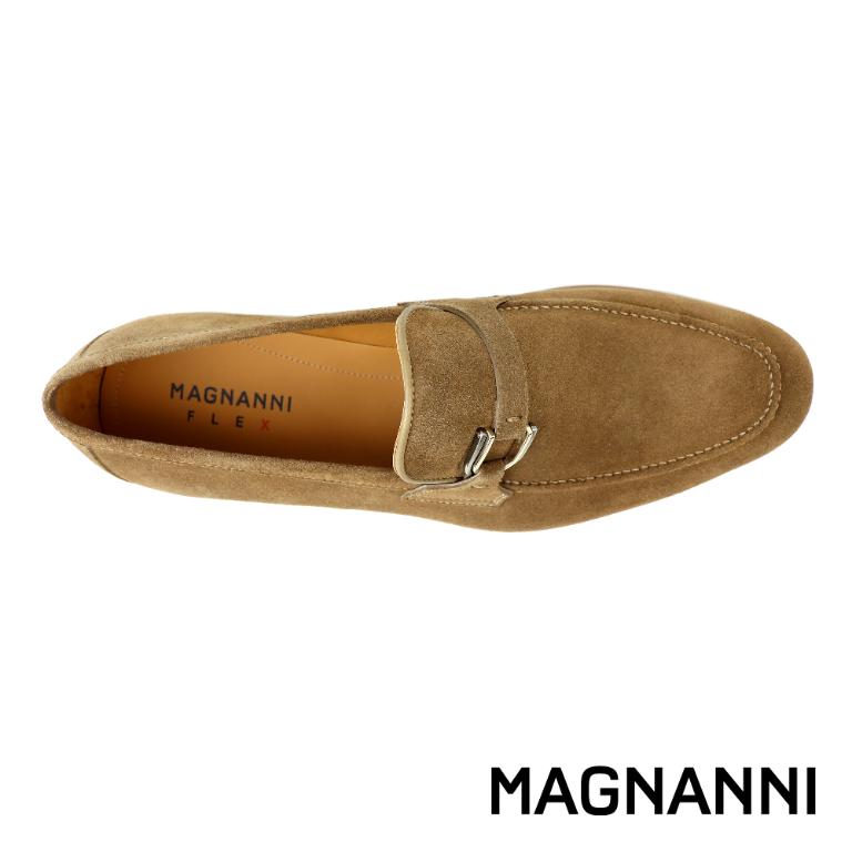 MAGNANNI 經典麂皮方釦便士樂福鞋 咖啡色(24385-CAS)