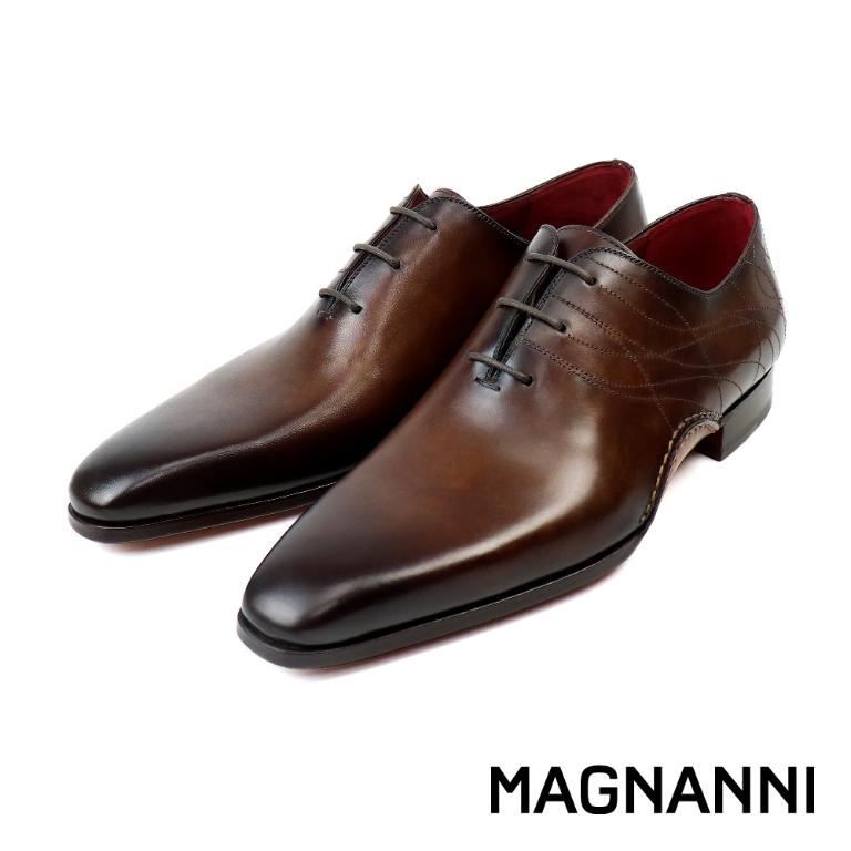 MAGNANNI 西班牙單面流線花紋牛津鞋 深棕色(25230-TAB)