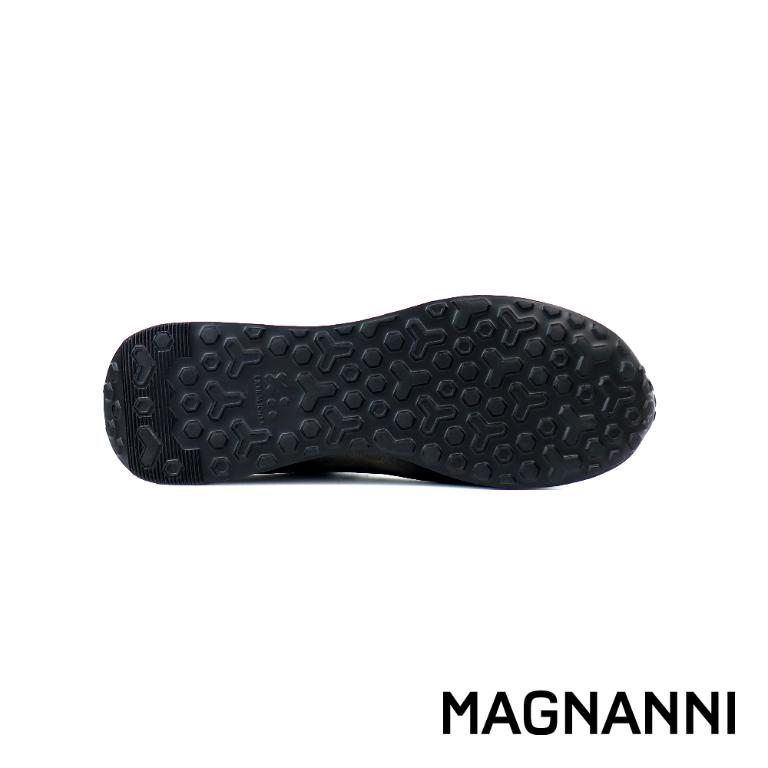 MAGNANNI 輕量拼接雙色綁帶休閒鞋 白灰色(24454-WH)