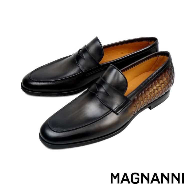 MAGNANNI  漸層刷染編織便士樂福鞋 深灰色(25135-GRY)