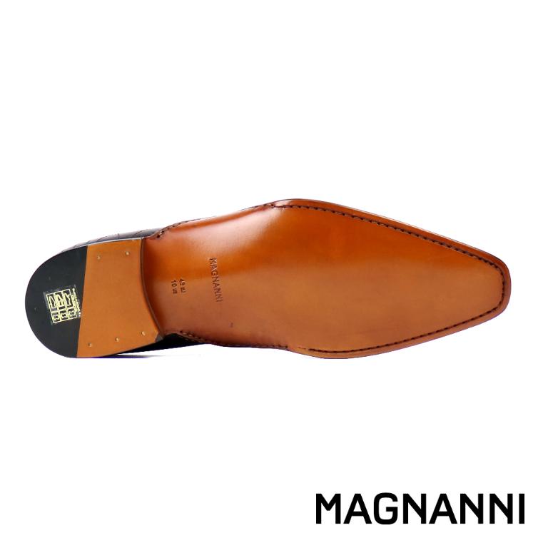 MAGNANNI 西班牙單面流線花紋牛津鞋 深棕色(25230-TAB)