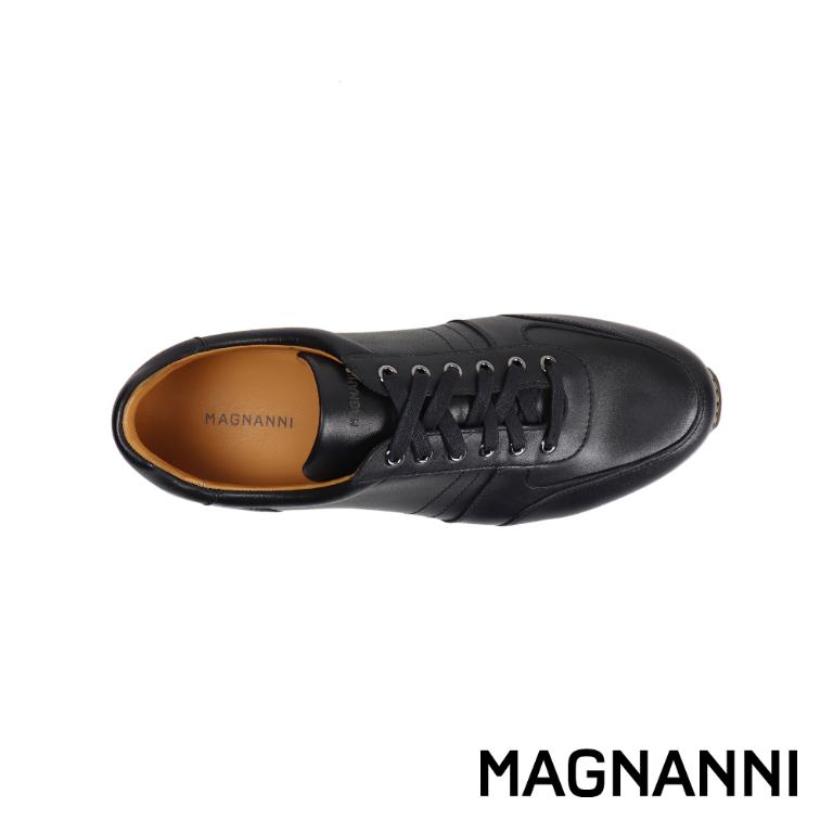 MAGNANNI 西班牙全皮面手工休閒鞋 黑色(22652-BL)