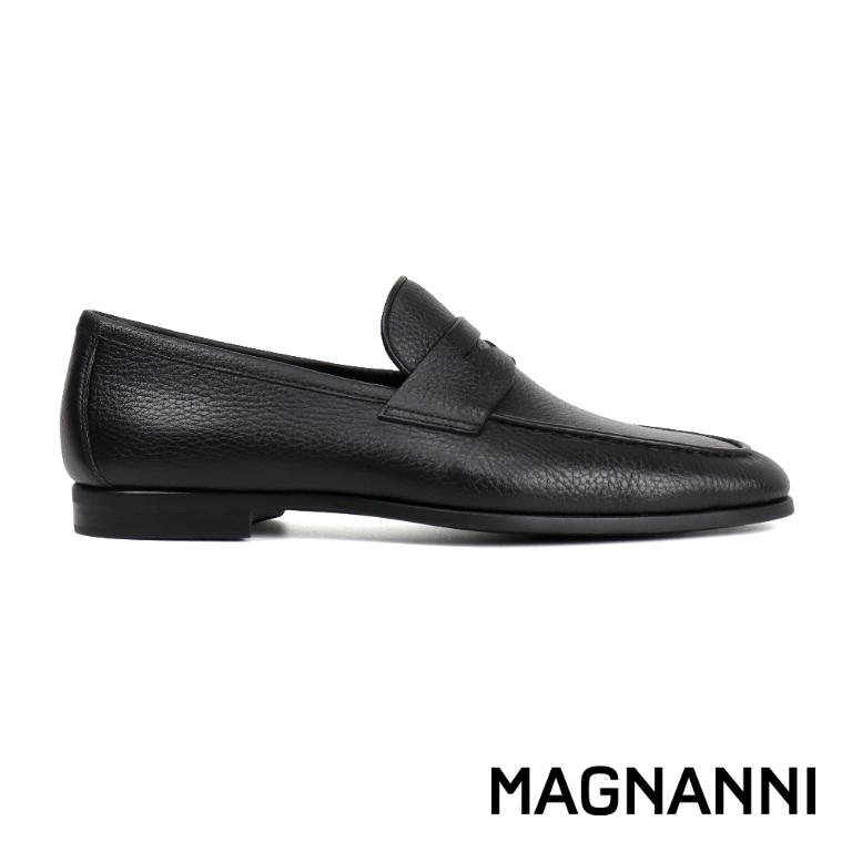 MAGNANNI 西班牙手工荔枝紋便士樂福鞋 黑色(23802B-BL)