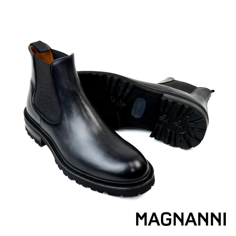 MAGNANNI 西班牙輕量真皮切爾西靴 深灰色(22365-GRY)