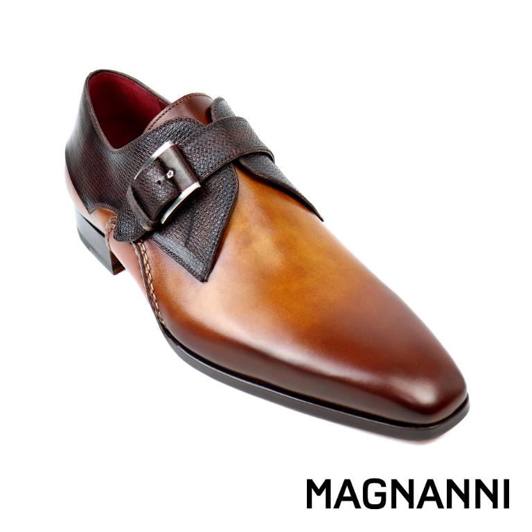 MAGNANNI 漸層刷染單扣孟克鞋 棕色(23491A-CUE)