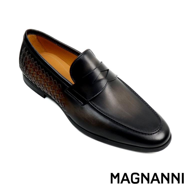 MAGNANNI  漸層刷染編織便士樂福鞋 深灰色(25135-GRY)