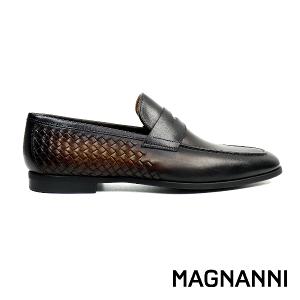 MAGNANNI  漸層刷染編織便士樂福鞋 深灰色(25135-GRY)