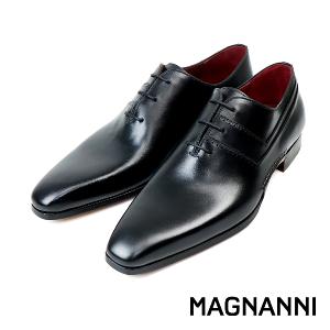 MAGNANNI 時尚壓線商務牛津鞋 黑色(24814-BL)