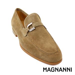 MAGNANNI 經典麂皮方釦便士樂福鞋 咖啡色(24385-CAS)