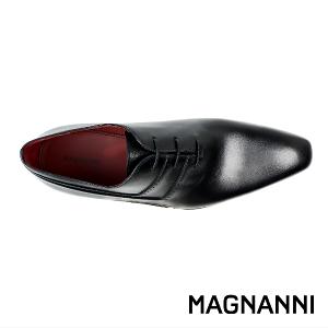 MAGNANNI 時尚壓線商務牛津鞋 黑色(24814-BL)