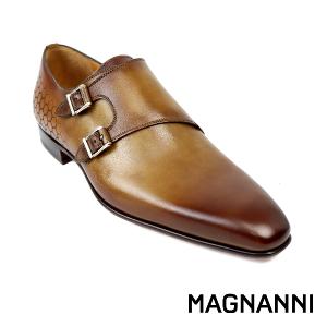 MAGNANNI 手工刷色蜂巢紋孟克鞋 棕色(24802-CAS)