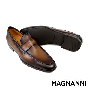 MAGNANNI 經典刷色便士樂福鞋 棕色(22692-BR)