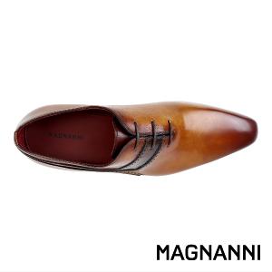 MAGNANNI 時尚壓線商務牛津鞋 棕色(24814-CUE)