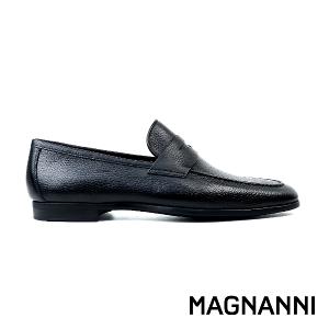 MAGNANNI 經典荔枝紋商務便士樂福鞋 黑色(21482B-BL)