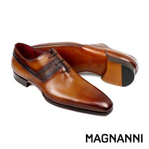 MAGNANNI 時尚壓線商務牛津鞋 棕色(24814-CUE)