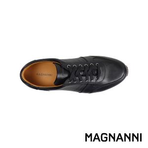 MAGNANNI 西班牙全皮面手工休閒鞋 黑色(22652-BL)