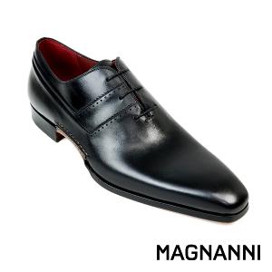 MAGNANNI 時尚壓線商務牛津鞋 黑色(24814-BL)