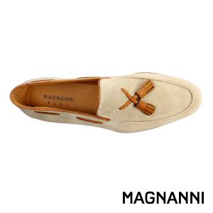 MAGNANNI 流蘇綁帶造型帆船鞋 杏色(24386-AVE)