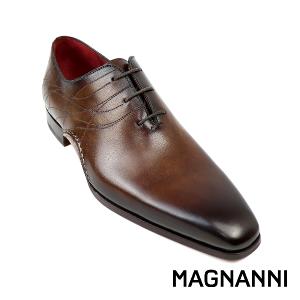 MAGNANNI 西班牙單面流線花紋牛津鞋 深棕色(25230-TAB)