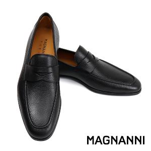 MAGNANNI 西班牙手工荔枝紋便士樂福鞋 黑色(23802B-BL)