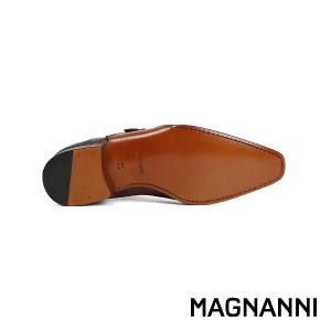 MAGNANNI 個性時尚橫飾雙扣孟克鞋 棕色(19616-CUE)