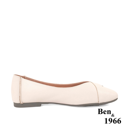 Ben&1966高級植鞣羊皮氣質舒適包鞋-米白(236104)