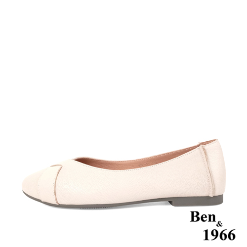 Ben&1966高級植鞣羊皮氣質舒適包鞋-米白(236104)