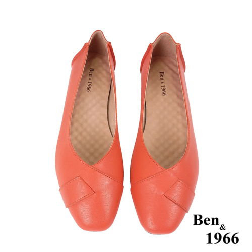 Ben&1966高級植鞣羊皮氣質舒適包鞋-西瓜紅(236103)