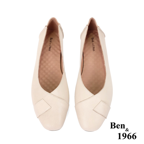 Ben&1966高級植鞣羊皮氣質舒適包鞋-米白(236104)