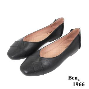 Ben&1966高級植鞣羊皮氣質舒適包鞋-黑(236101)