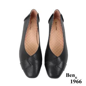 Ben&1966高級植鞣羊皮氣質舒適包鞋-黑(236101)