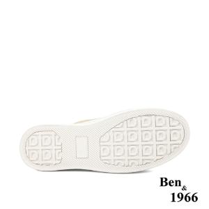 Ben&1966高級絲綢牛皮綁帶厚底休閒鞋-奶茶杏(236072)