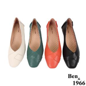 Ben&1966高級植鞣羊皮氣質舒適包鞋-黑(236101)