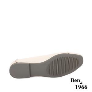 Ben&1966高級植鞣羊皮氣質舒適包鞋-米白(236104)