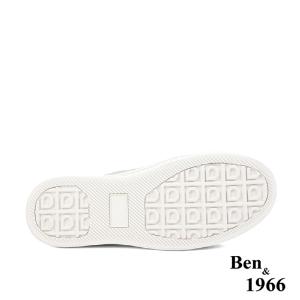 Ben&1966高級絲綢牛皮綁帶厚底休閒鞋-紫(236071)