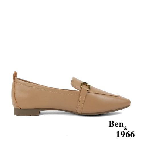 Ben&1966高級頭層牛皮簡約馬銜釦樂福鞋-太妃糖棕(236172)