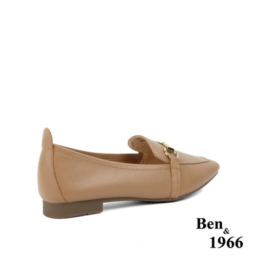 Ben&1966高級頭層牛皮簡約馬銜釦樂福鞋-太妃糖棕(236172)