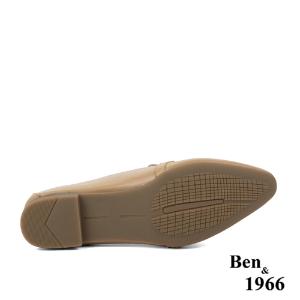 Ben&1966高級頭層牛皮簡約馬銜釦樂福鞋-太妃糖棕(236172)