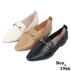 Ben&1966高級頭層牛皮簡約馬銜釦樂福鞋-太妃糖棕(236172)