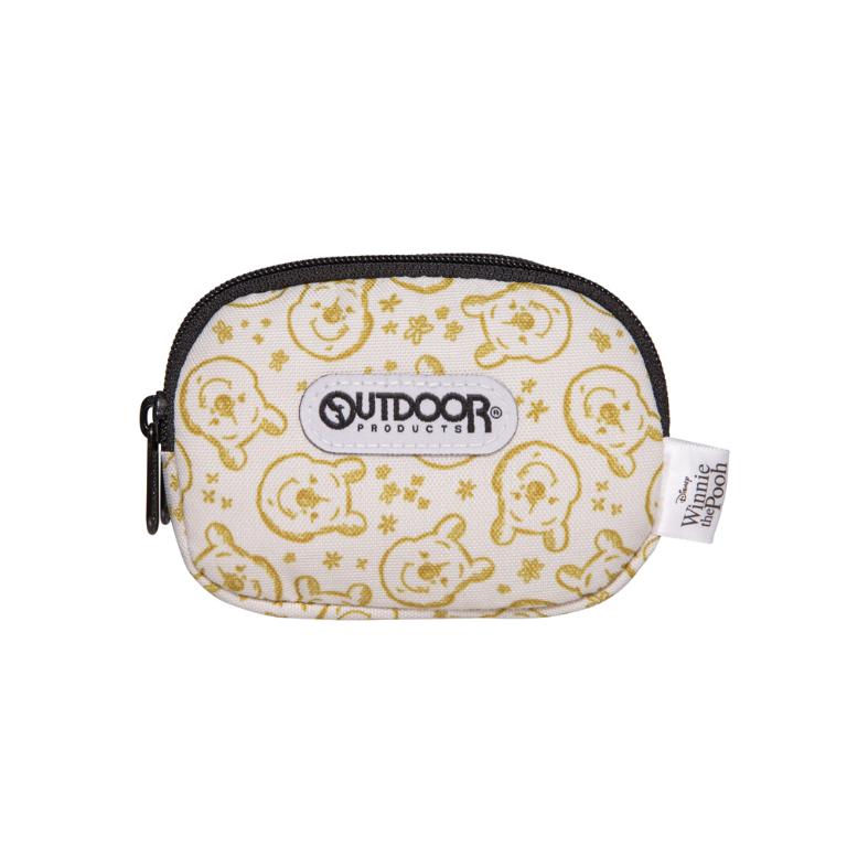 迪士尼Disney-小熊維尼雙拉鍊零錢包-米色