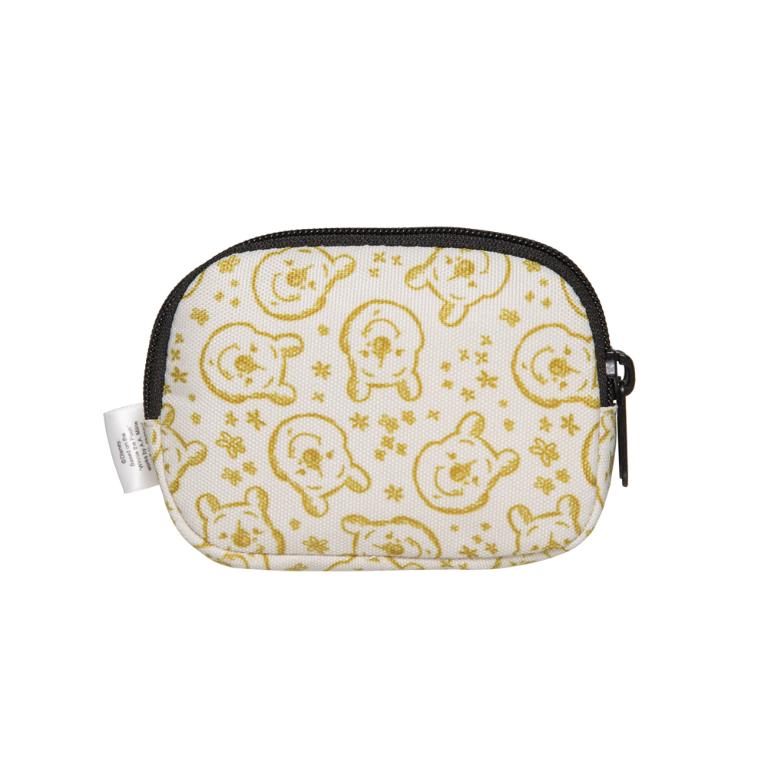 迪士尼Disney-小熊維尼雙拉鍊零錢包-米色