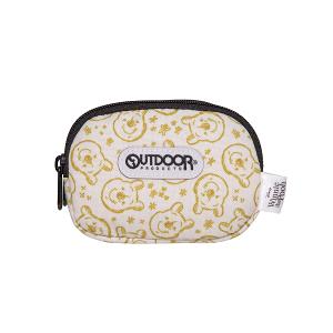 迪士尼Disney-小熊維尼雙拉鍊零錢包-米色