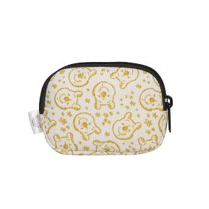 迪士尼Disney-小熊維尼雙拉鍊零錢包-米色