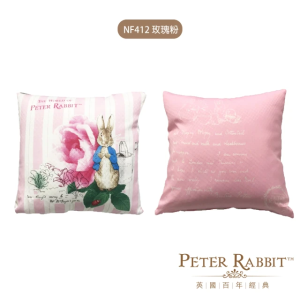 PETER RABBIT 比得兔 經典抱枕 玫瑰粉/玫瑰藍