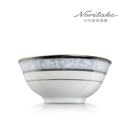 Noritake 花舞春風銀邊-飯碗12CM