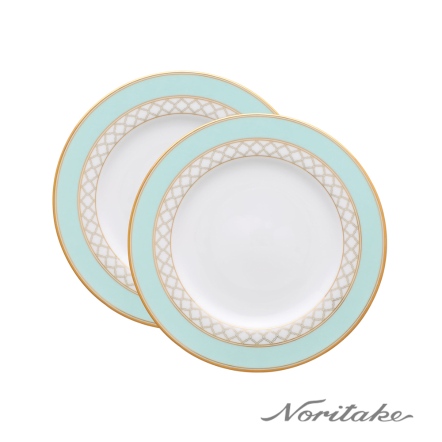 Noritake 永恆宮殿-沙拉盤21cm2入(薄荷綠)(精裝盒)